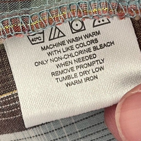 Wrangler wrancher Pearl snap plaid cotton western cowboy button up shirt - Picture 5 of 5